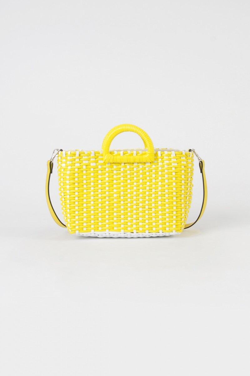 Tote con asa rígida amarillo