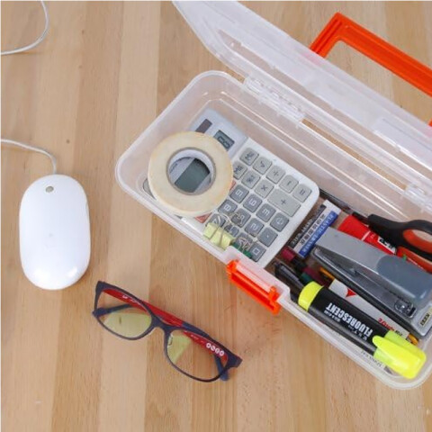 Caja herramientas transparente cierre plástico 12" TT0202