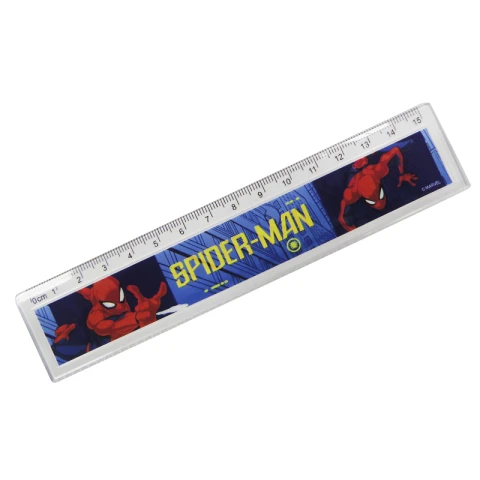 Regla Plástica Spiderman 15 cm BLANCO