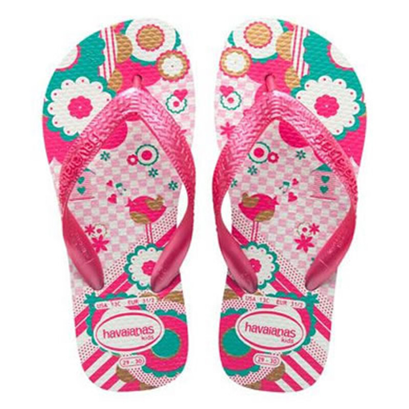 Sandalia de Niños Havaianas Hav.Kids Flores Blanco - Rosado
