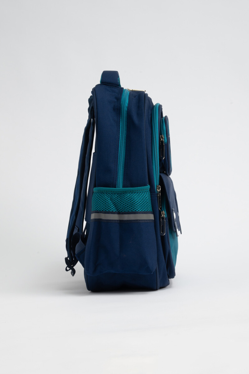 Mochila Bolsillos Azul Marino