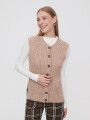 Chaleco Junela Beige Melange