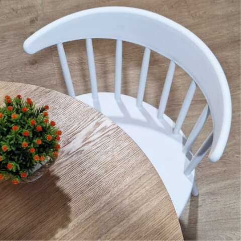 Silla Estilo Curve Luna con Posabrazos - Blanco Silla Estilo Curve Luna con Posabrazos - Blanco