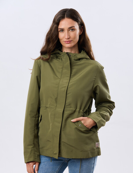 CAMPERA CON CAPUCHA Verde