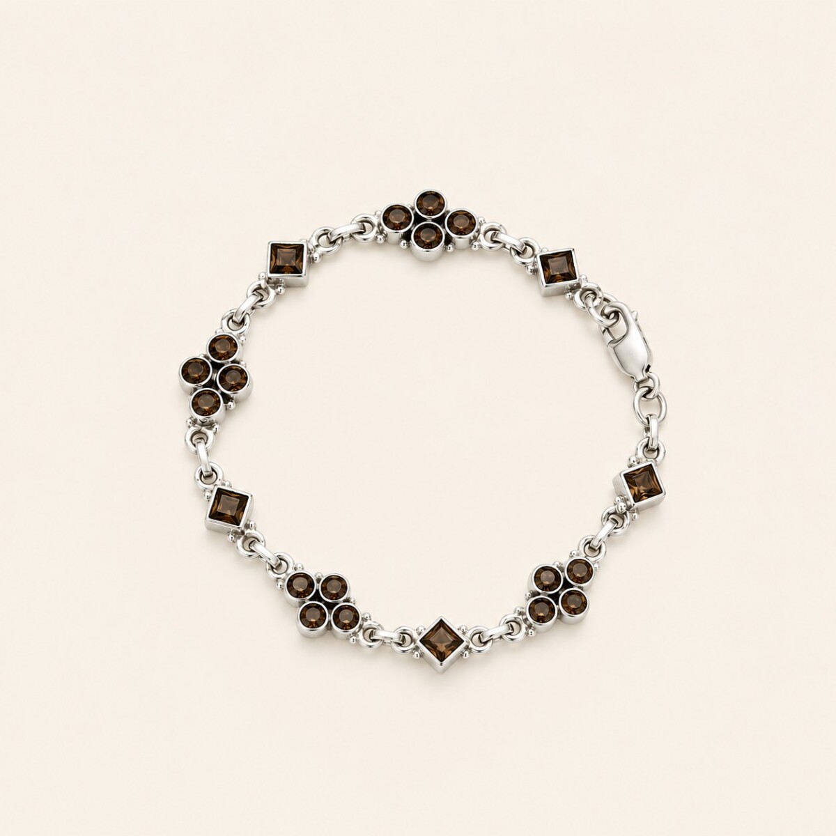 Pulsera Cuarzo Ahumado - Plata 925 
