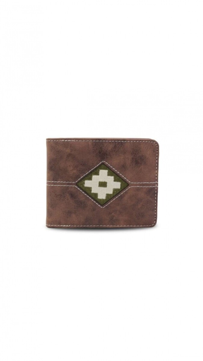 Billetera Odin C/ Bordado - Tabaco con Aceituna 