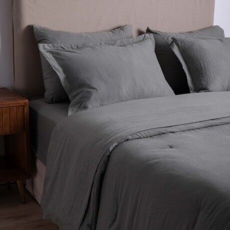 SET ACOLCHADO 2 PLAZAS POLIESTER VERDE PREWASHED