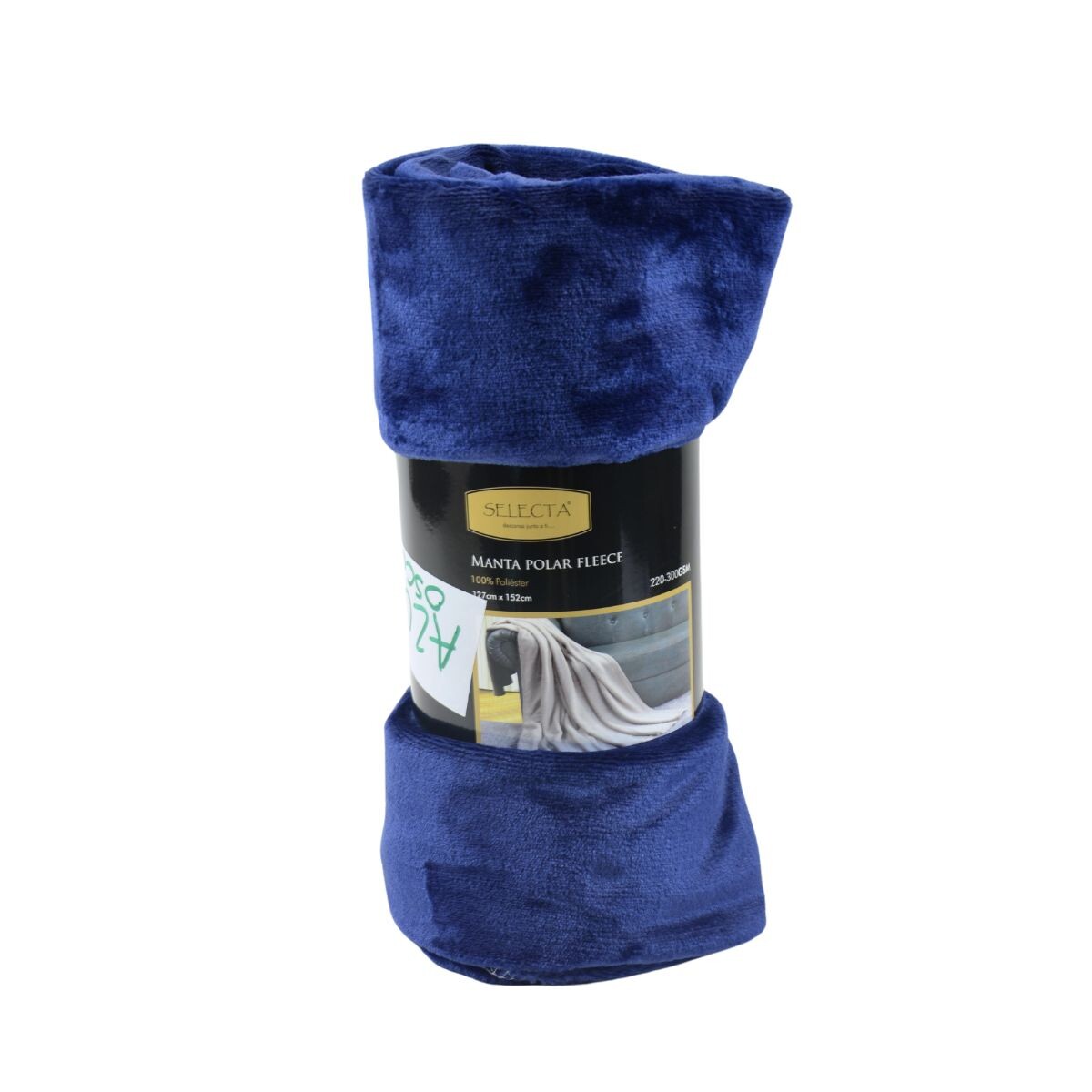 Manta polar Fleece 1 plaza 127x152 cm - AZUL OSCURO 