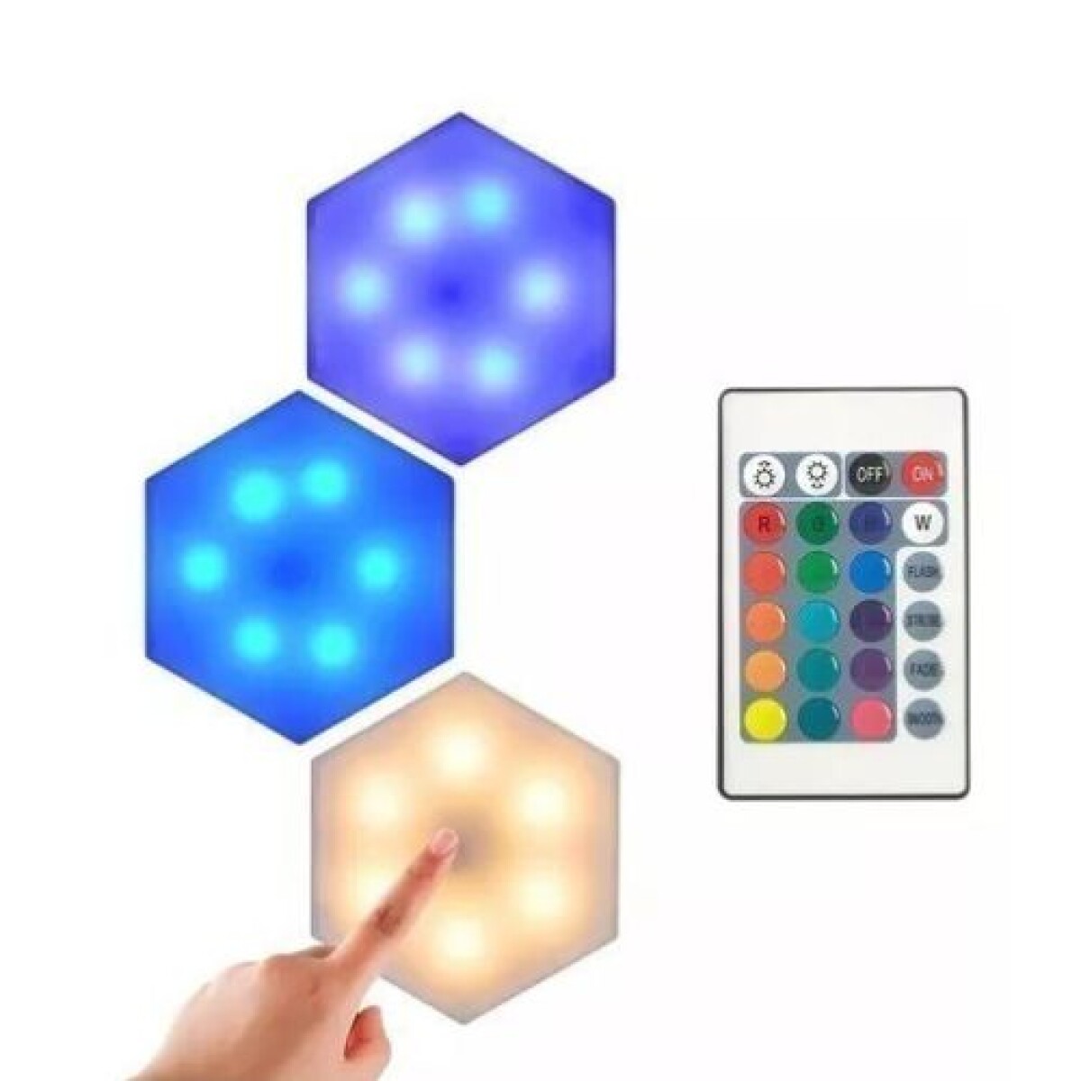 Set modulo led hexagonales RGB 