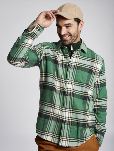 Camisa franela verde