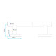 BARRAL DE DUCHA METAL DESLIZANTE BRILLO CROMO 70CM ACERO CROMO