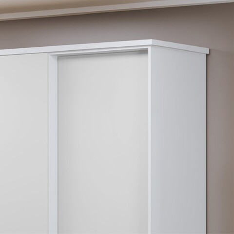 Ropero Armario Mónaco 4 Puertas 2 Cajones 1 Perchero y Estantería Con Espejo - Blanco Ropero Armario Mónaco 4 Puertas 2 Cajones 1 Perchero y Estantería Con Espejo - Blanco