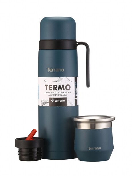 Kit Termo Manija Rigida + Mate Flap Petróleo