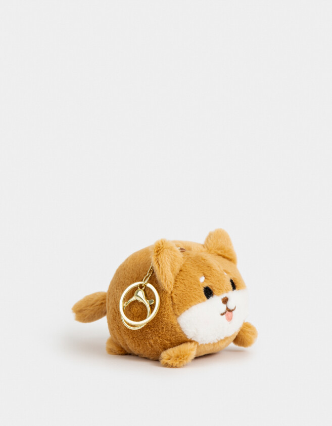 Llavero Peluche Llavero Y Charm De Zorrito - Marron Camel