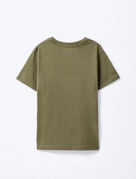 CAMISETA INFANTIL CON ESTAMPA VERDE