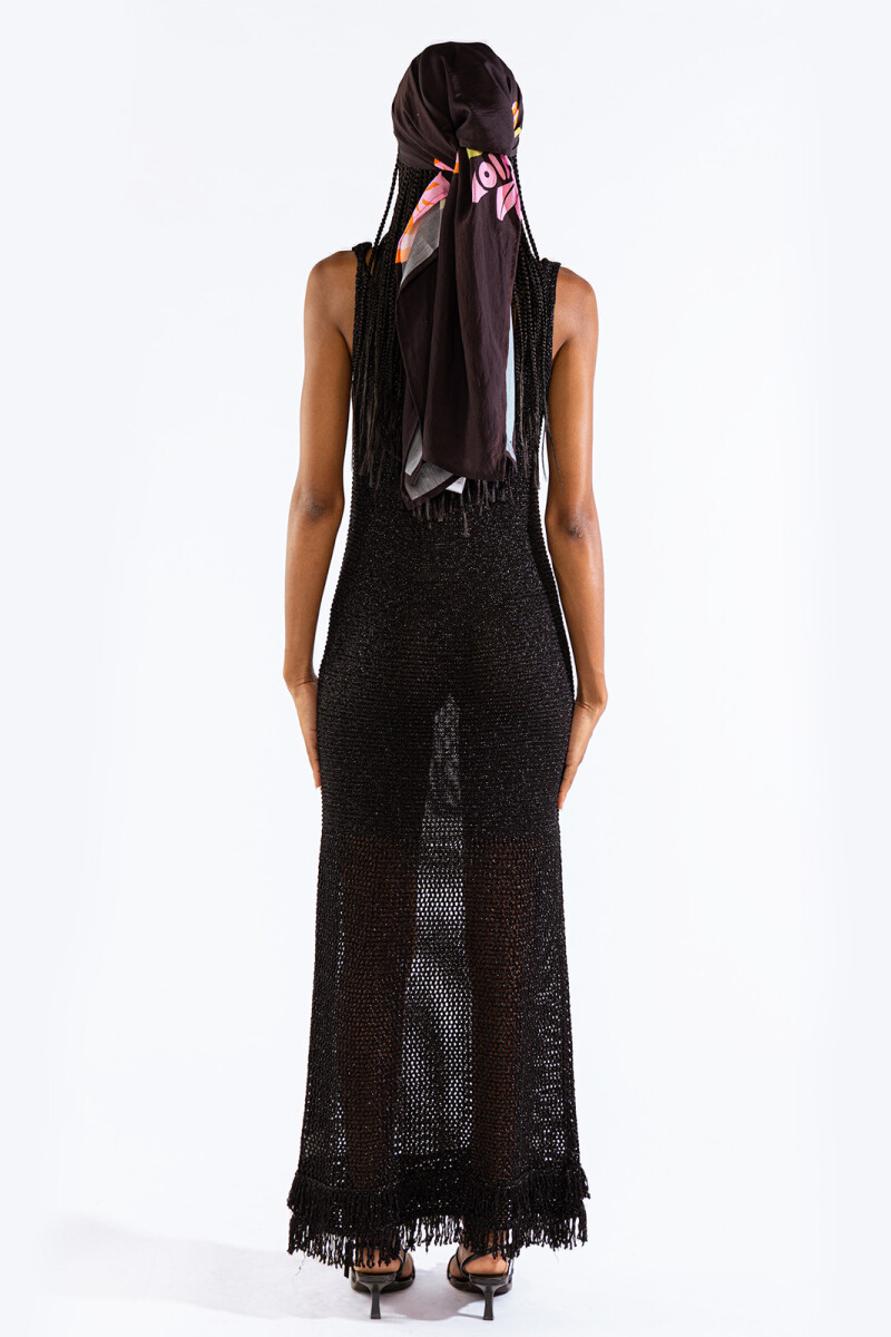 FRINGES DRESS Black