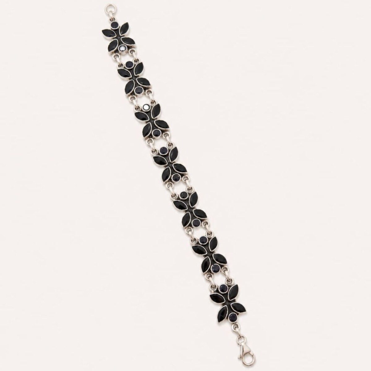 Pulsera Onix Flower - Plata 925 
