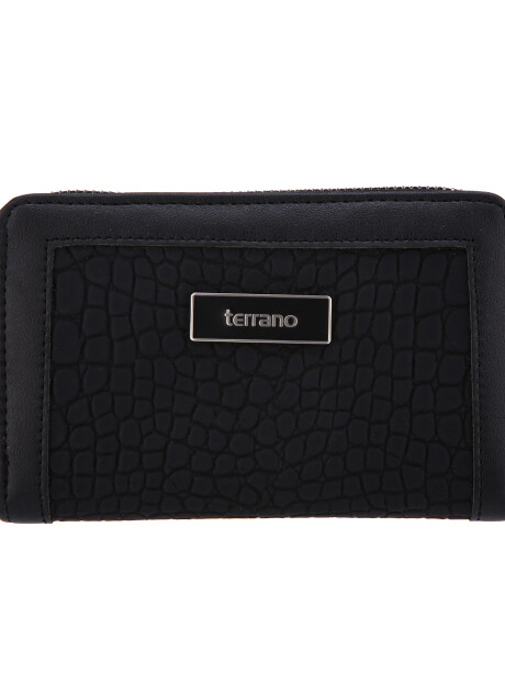 Monedero Malta Croco Negro