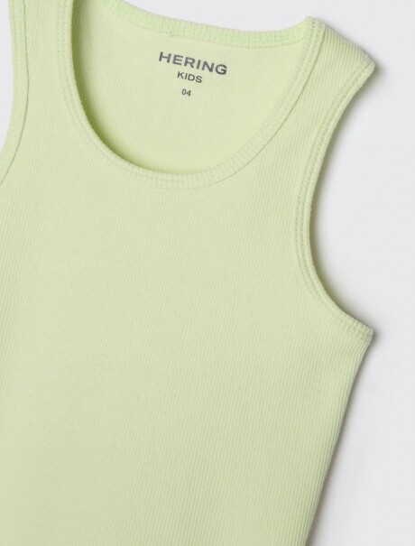 MUSCULOSA BÁSICA INFANTIL ACANALADA VERDE