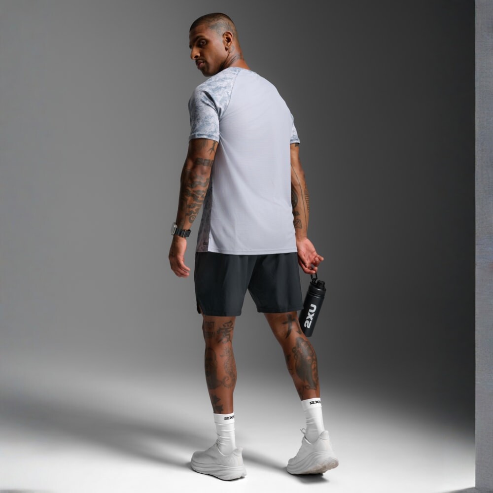 Polo Running Aero Mesh Tee Hombre Weathervane Marble/black Reflective