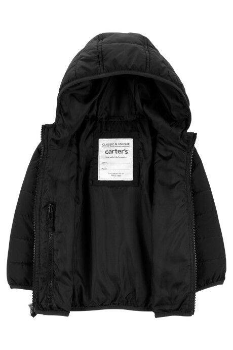 Campera resistente al agua, plegable, negra Campera resistente al agua, plegable, negra