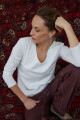 REMERA V M/LARGA NATURAL