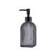 Dispensador de jabón de vidrio y base cuadrada 400ml NEGRO