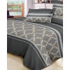 Manta Cotton Flor Glamour 2 plazas sommier con 2 porta almohadas y almohadón Manta Cotton Flor Glamour 2 plazas sommier con 2 porta almohadas y almohadón