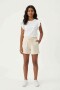 Short en terry con bolsillos CRUDO