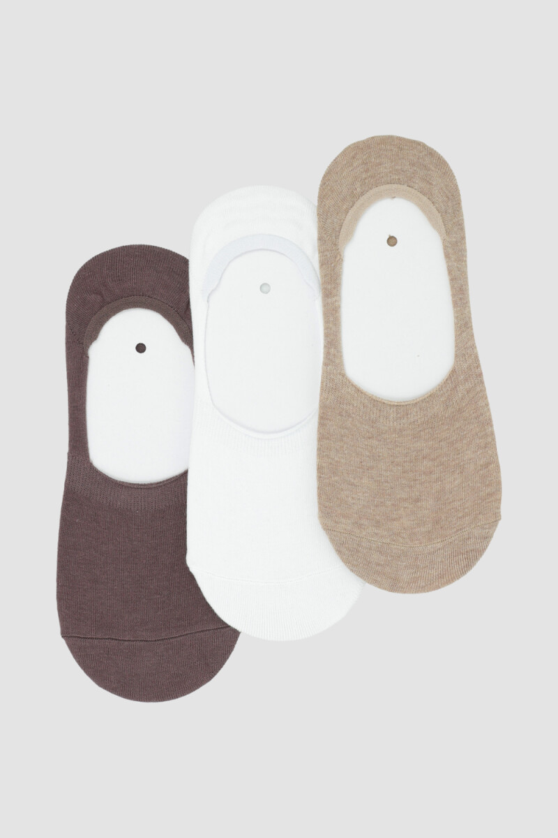 Pack de 3 medias invisibles lisas Variante 41