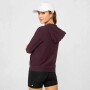 Polera Cloud Jersey Full Zip Hoodie Mujer Oxblood Heather