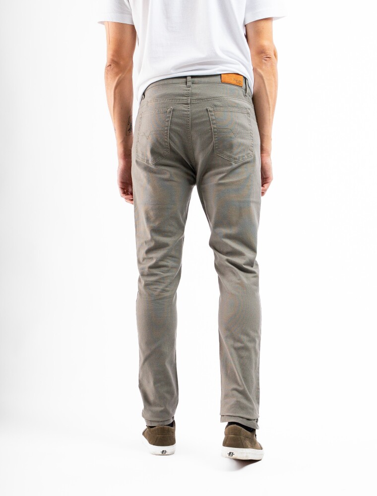Pantalón Canvas Algodón Clásico Kaki