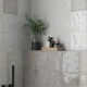 PORCELANATO RAIN 22X22 CM CUADRADO BRILLO BLANCO PULIDO GAMAS DE BLANCO