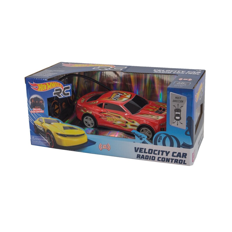 Auto a control remoto Hot Wheels Velocity Car multi-direccional escala 1:24 Rojo