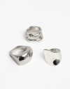 Sets Anillos Metal Set De Anillos Metal - Plateado Rodio