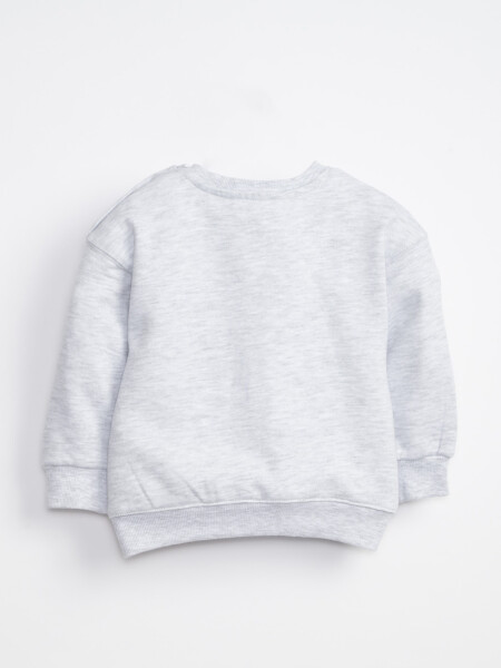 Buzo deportivo estampa Numero Gris