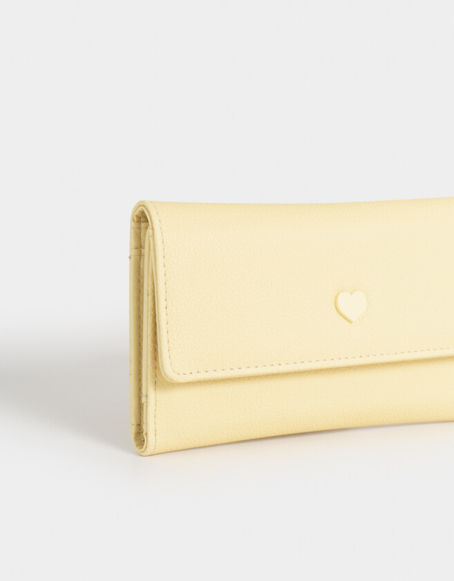 Ficheros Clasico Billetera Fichero Con Broche - Amarillo Claro