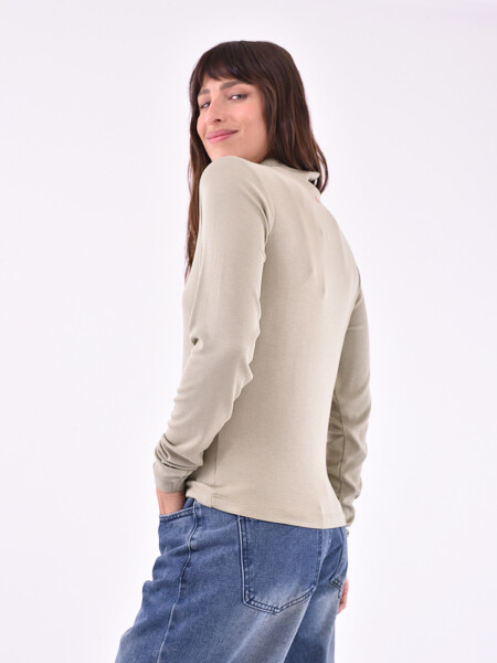 POLERA NALU VERDE GRISACEO
