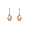 Caravanas gota irregular colores - Plata 925 rodinada con una micra de oro rosa - zirconia - CA8464 conpiedra