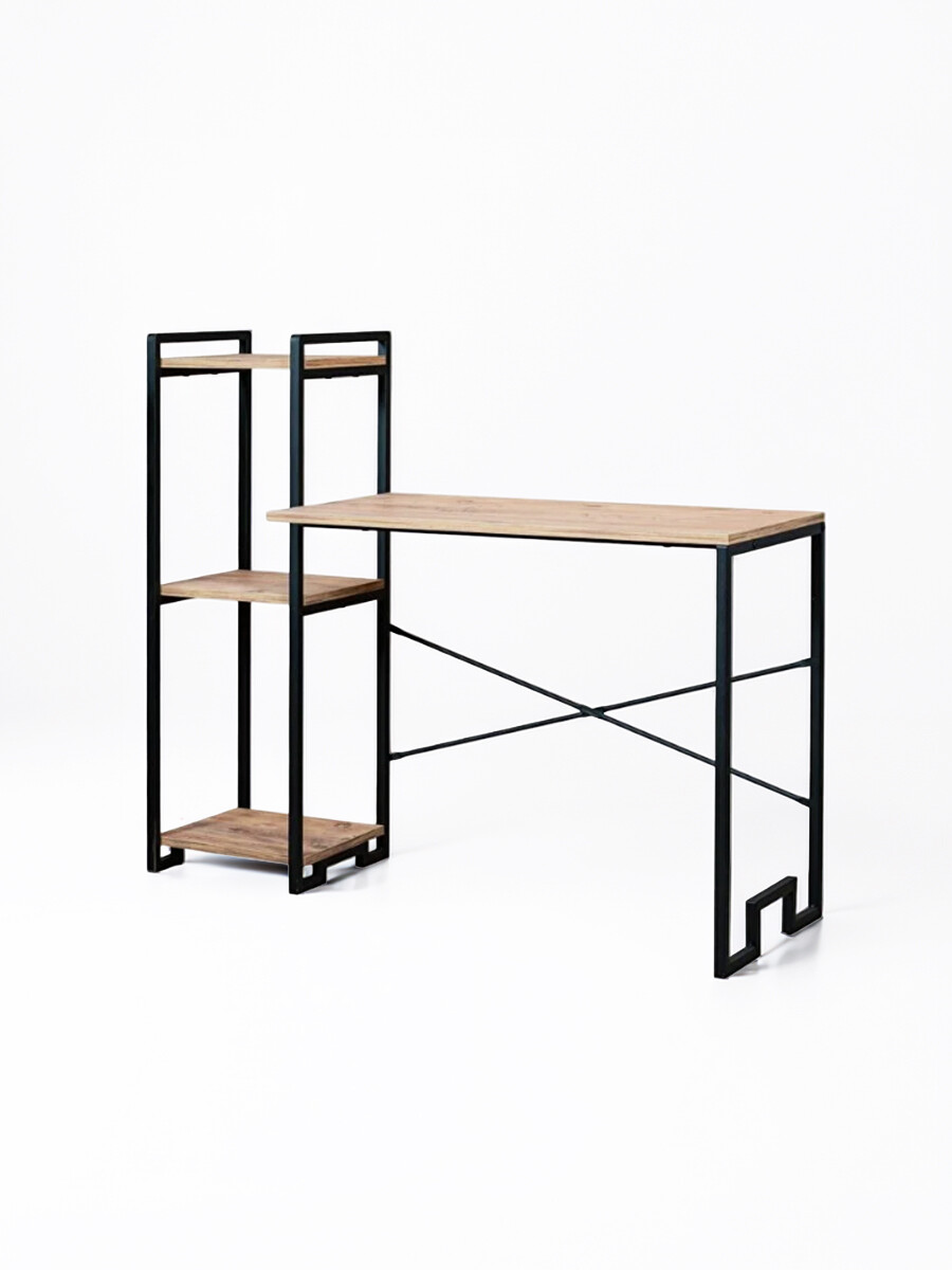 ESCRITORIO CON ESTANTERIA - NEGRO 