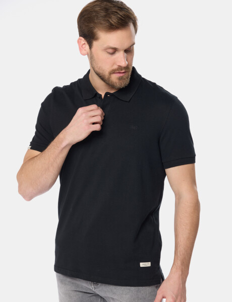 REMERA POLO JERSEY RAYADA Negro