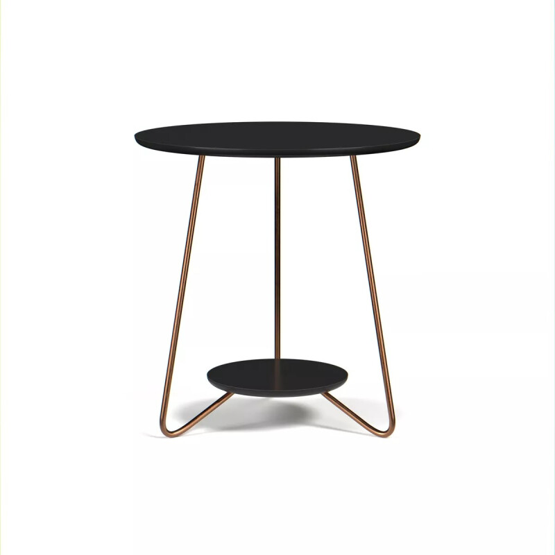 Set Mesa Ratona + Mesa Auxiliar Living Nordico Negro