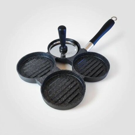 Sartén para hamburguesas Comet 4 moldes Negro