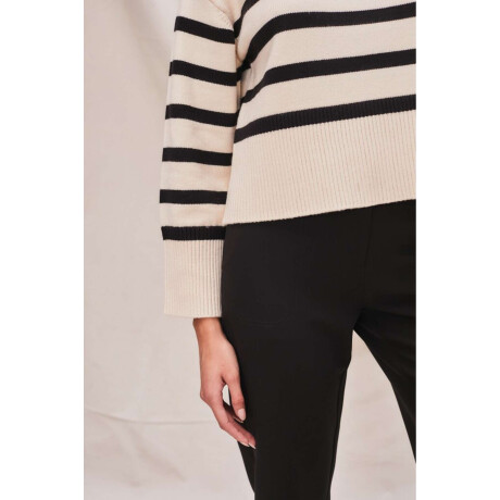 Polera Rayada Raya Negro