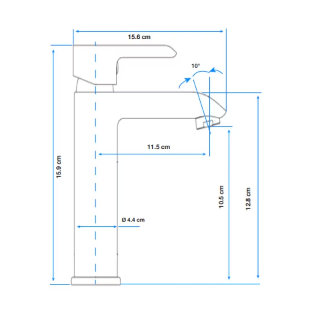 Griferia de lavatorio Monocomando bajo de mesada Alassio Negro Mate Griferia De Lavatorio Monocomando Bajo De Mesada Alassio Negro Mate