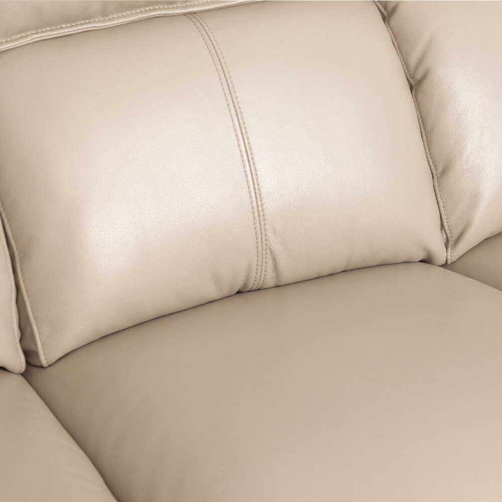RECLINER ELÉCTRICO 3 CUERPOS CUERO-Y-SIMIL-CUERO MARRON JOSHUA TAUPE