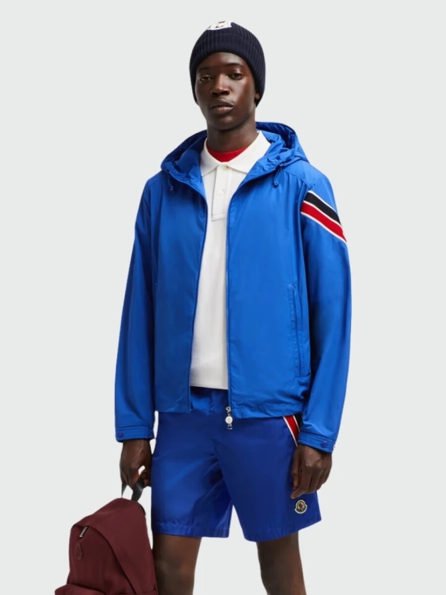 Moncler - Short de baño con ribete tricolor 