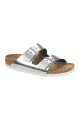 Sandalia Arizona Soft Footbed Leather - Regular Plateado