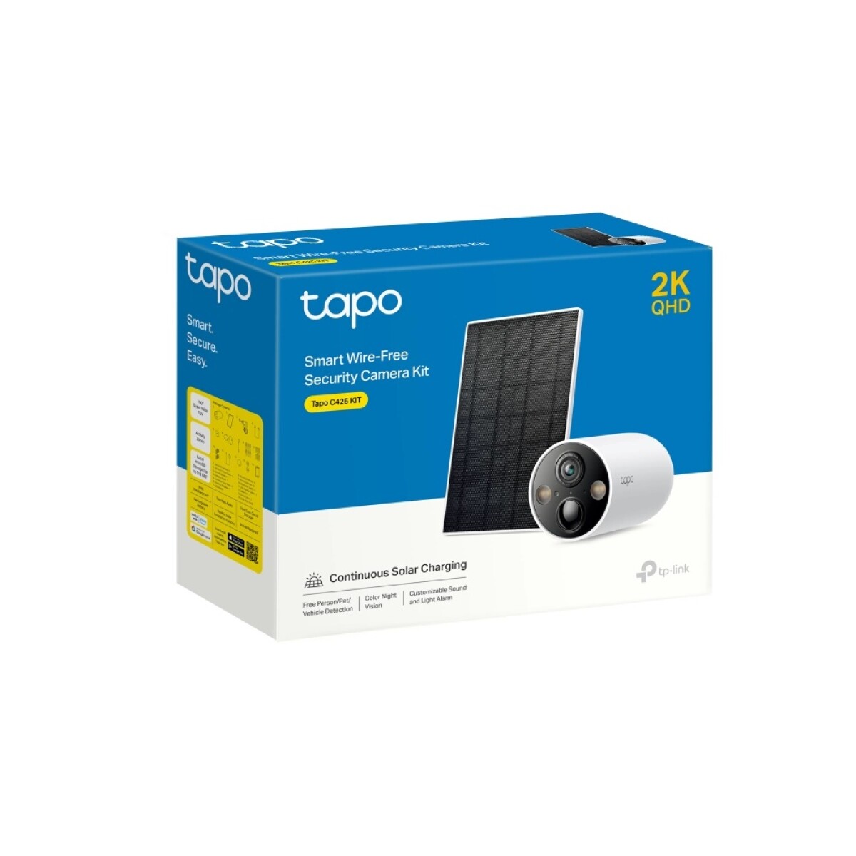 Cámara WiFi + Panel Solar TP-LINK Tapo C425 KIT-QHD Exterior 
