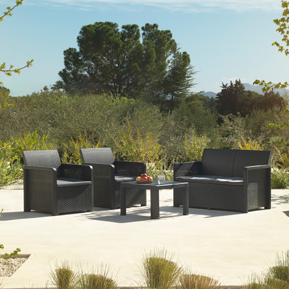 JUEGO DE JARDÍN MODELO AZORES CONFORT GRAFITO Juego De Jardín Modelo Azores Confort Grafito